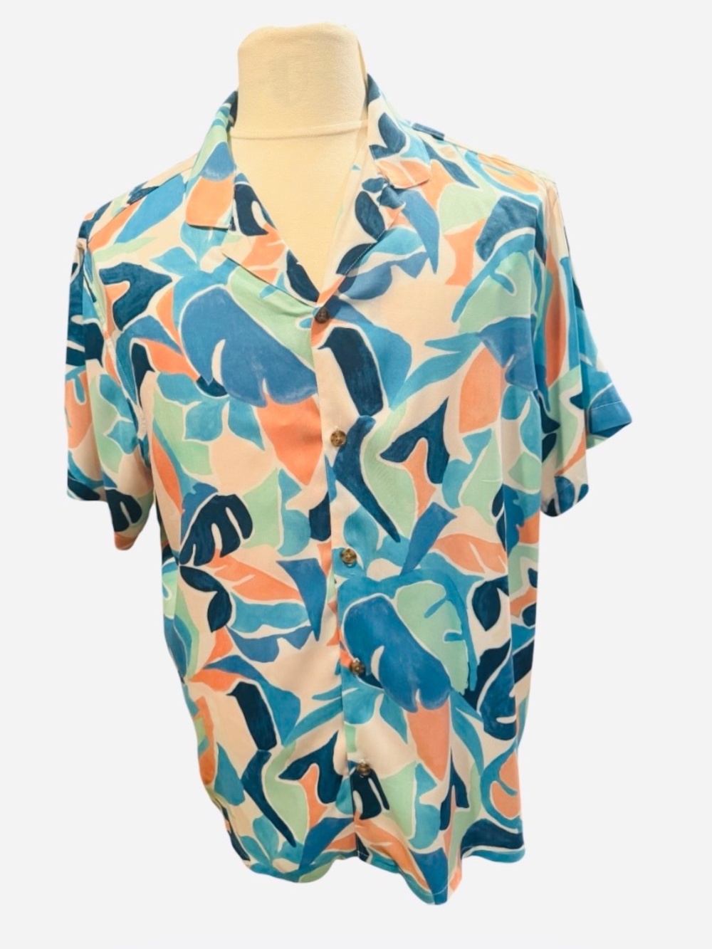 Old Navy tropical short sleeve button camp shirt size XL